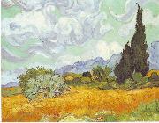 Cornfield with Cypresses